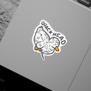 Quack head sticker